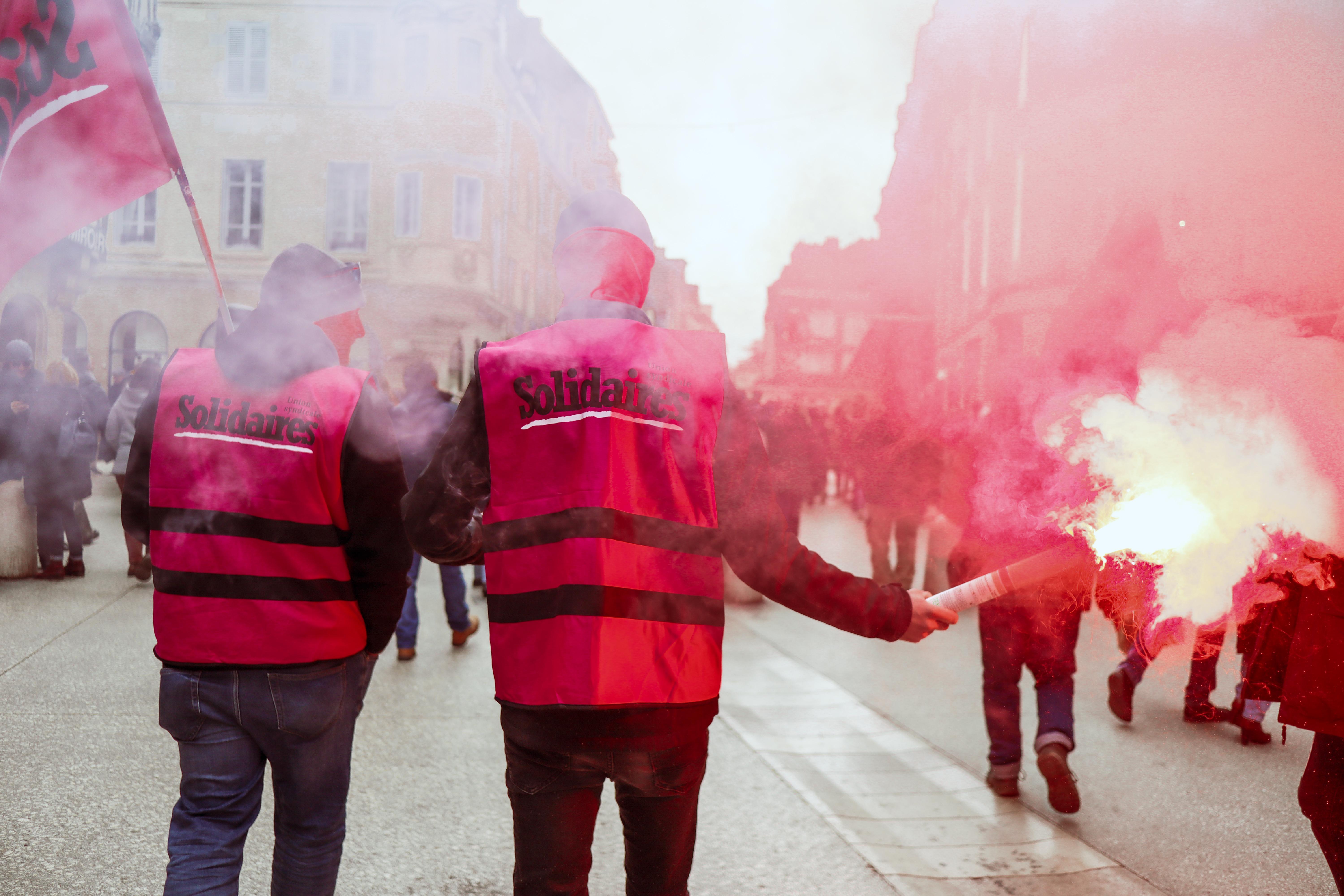 Demonstration in Dijon on Thursday, March 16 to Support Pension Reform